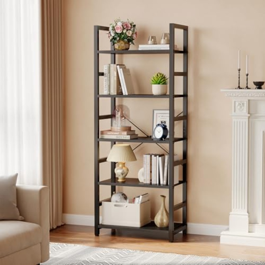 Étagère à 5 niveaux, bibliothè - Display Stand Wood avis et prix