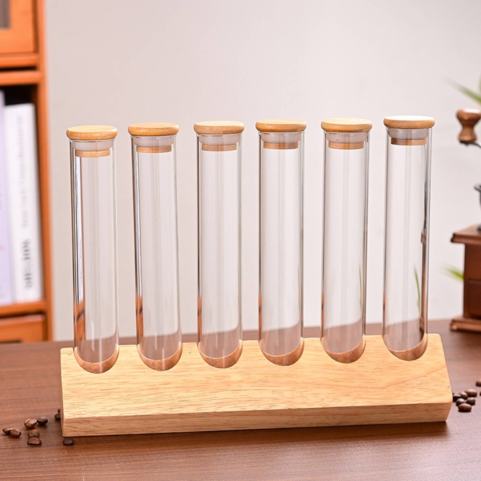 Ensemble de récipients en verr - Display Stand Wood avis et prix