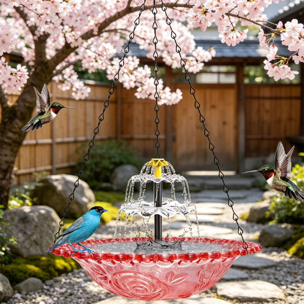 Bain d'oiseaux solaire suspend - Bonsai Garden Backyard avis et prix