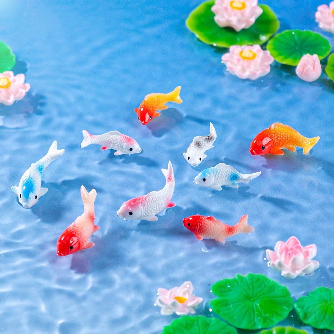 Figurines de poisson rouge en  - Bonsai Garden Miniature avis et prix