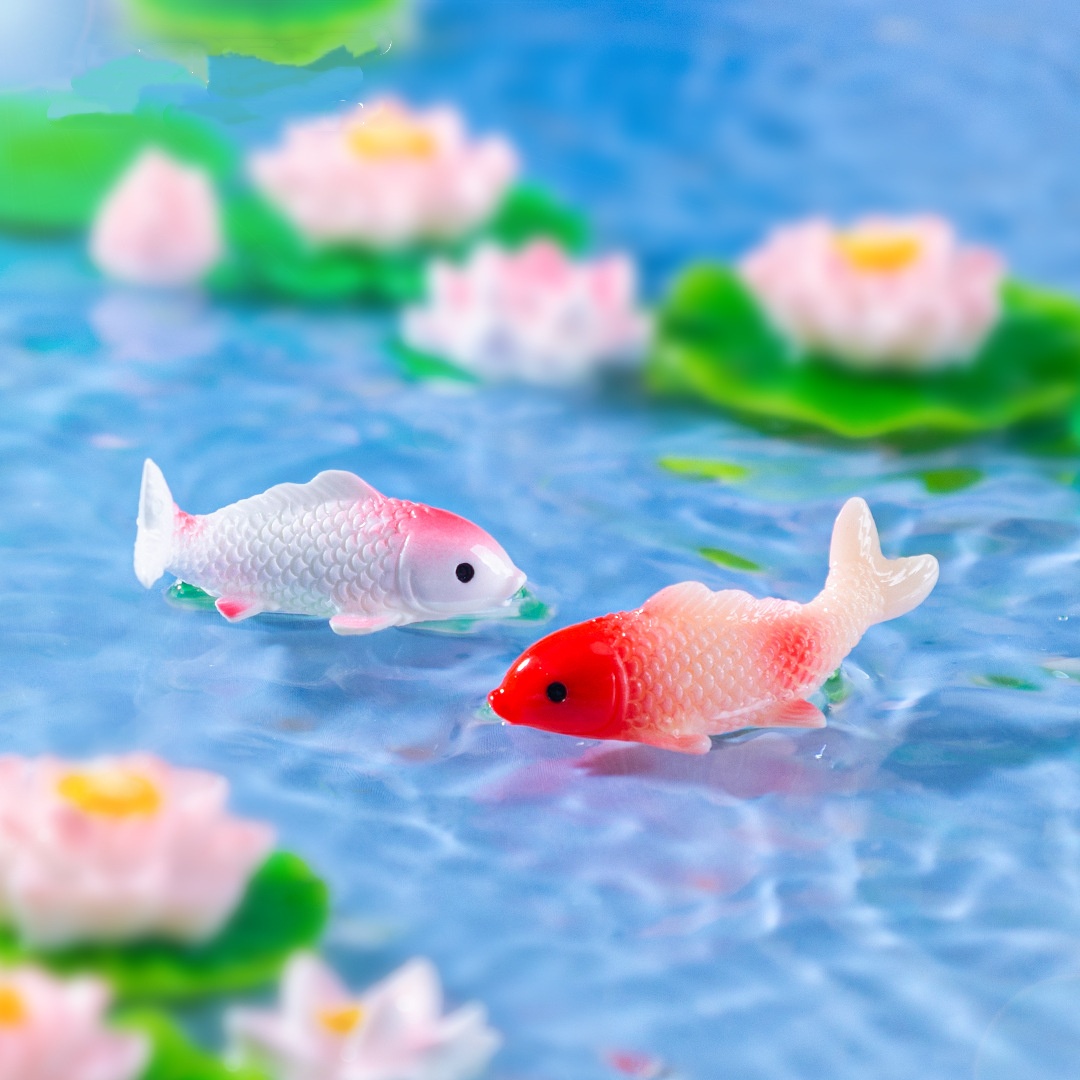 Figurines de poisson rouge en  - Bonsai Garden Miniature avis et prix