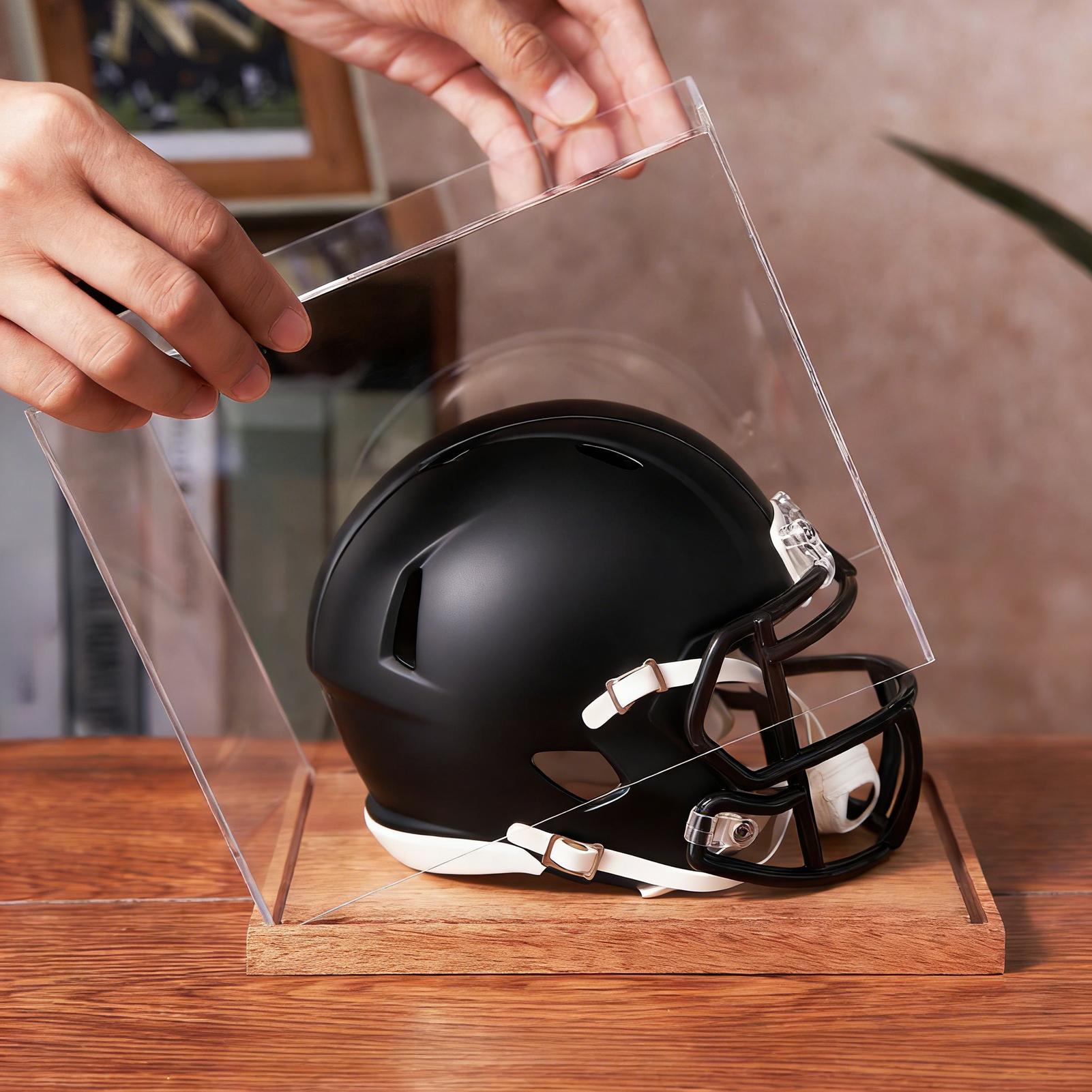 Boîte transparente pour casque - Display Stand Wood avis et prix