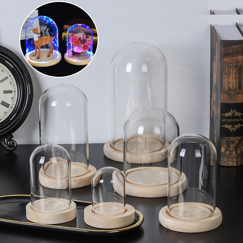 Cloche en verre pot présentoir - Display Stand Wood avis et prix