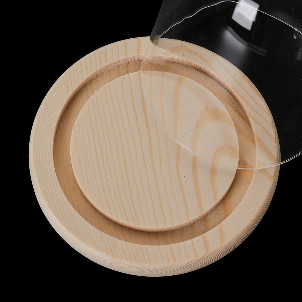 Cloche en verre pot présentoir - Display Stand Wood avis et prix