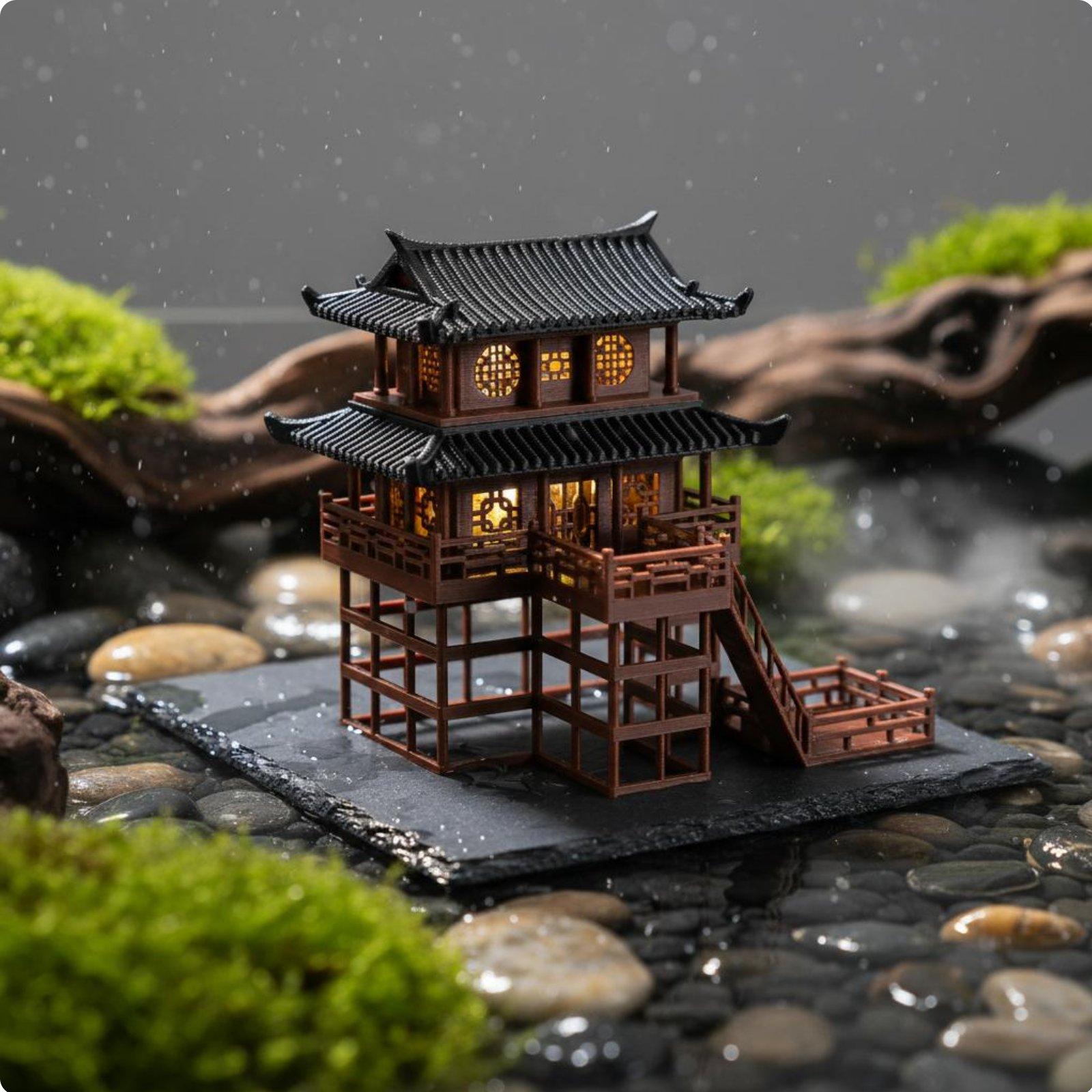 Mini-pagode en plastique pour  - Bonsai Garden Usa avis et prix
